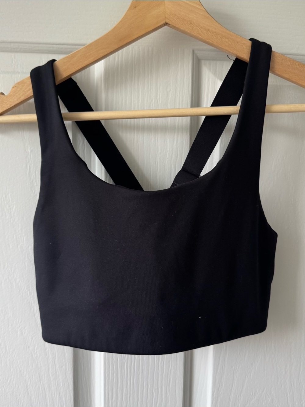 girlfriend collective Black Crop Scoop Neck Tank and High Rise Short